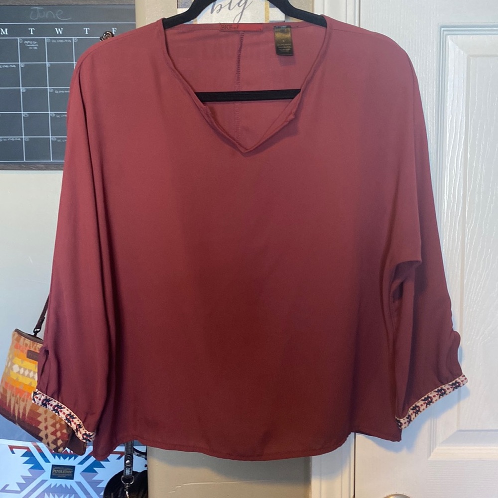 BKE Red maroon top         #195